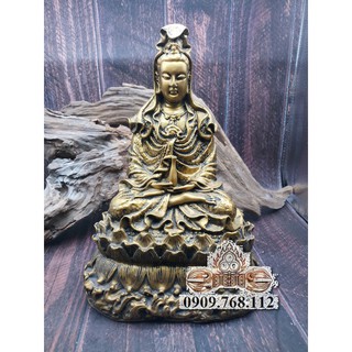 Tượng Quan Âm Ngồi giả đồng pháp khí mật tông