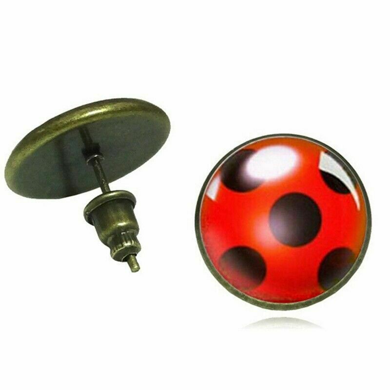 Khuyên tai hợp kim họa tiết hoạt hình Miraculous Ladybug