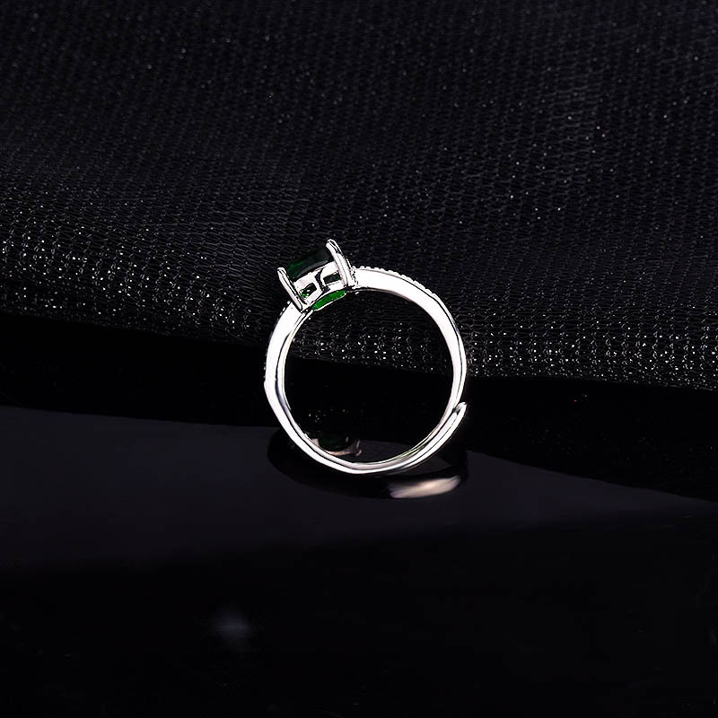 Nhẫn Mạ Bạc Đính Đá Màu Thời Trang Cho Nữ