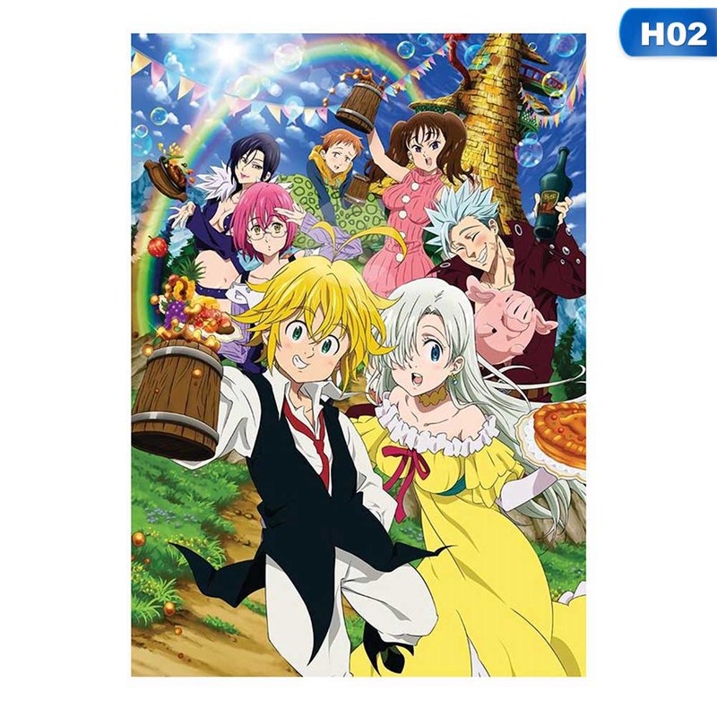 Tấm Áp Phích Mini In Hình Nhân Vật Anime The Seven Deadly Sins Battle For Liones