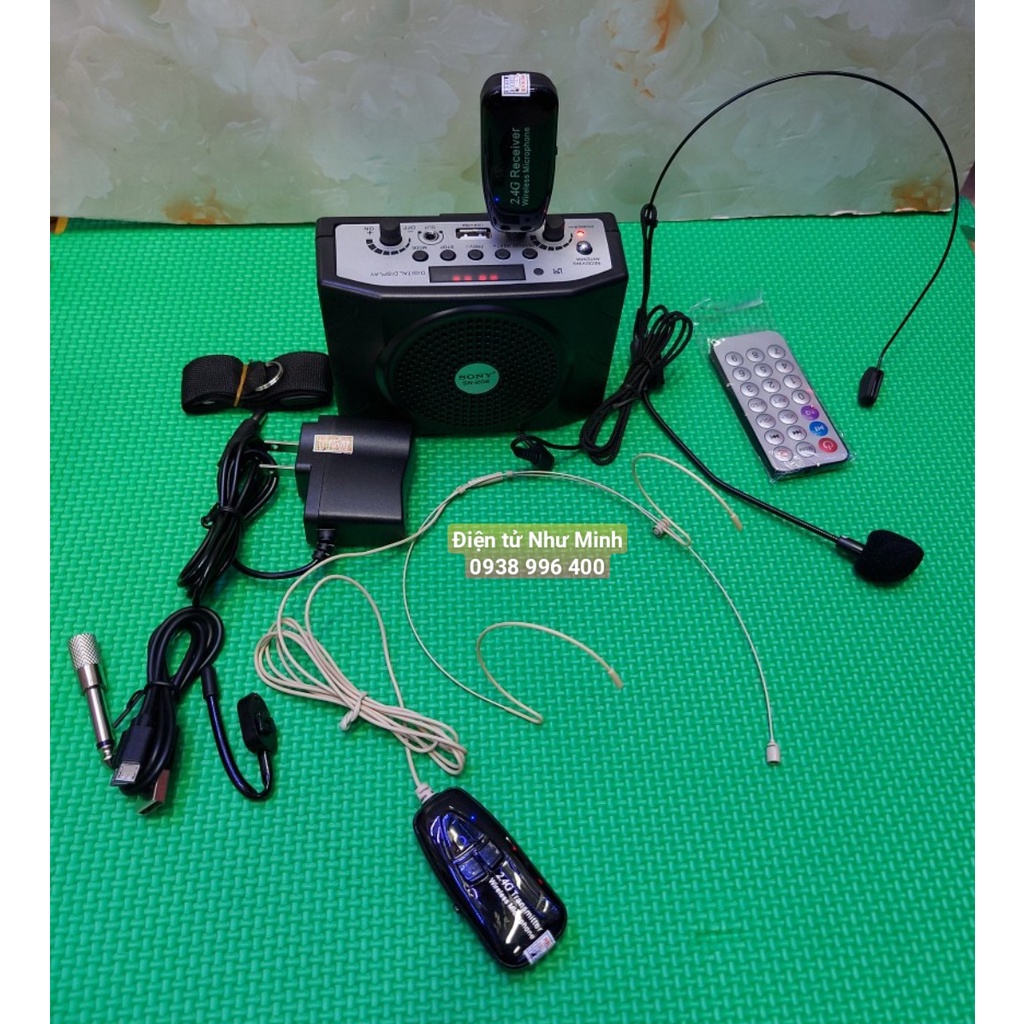 Combo mic trọ giảng không dây So ny kèm mic không dây đeo tai Hạt Gạo