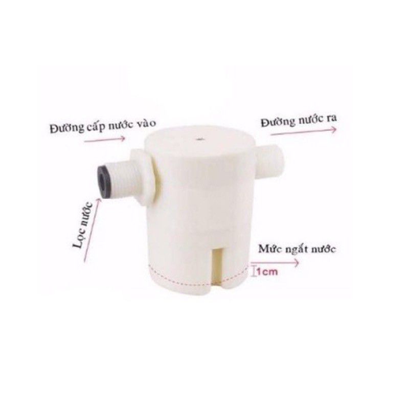 Van phao cơ đứng chống tràn tự động phi 21 Tặng lọc rác