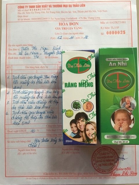 Tinh dầu Răng Miệng - Dạ Thảo Liên, Hôi miệng, Đau răng, Viêm họng, Nhiệt Miệng