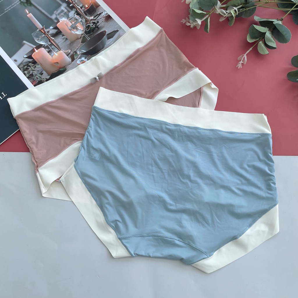 Quần lót nữ thun lạnh chất mát , quần lót lụa điều hoà cạp cao form vừa 50 -58 kg 33320