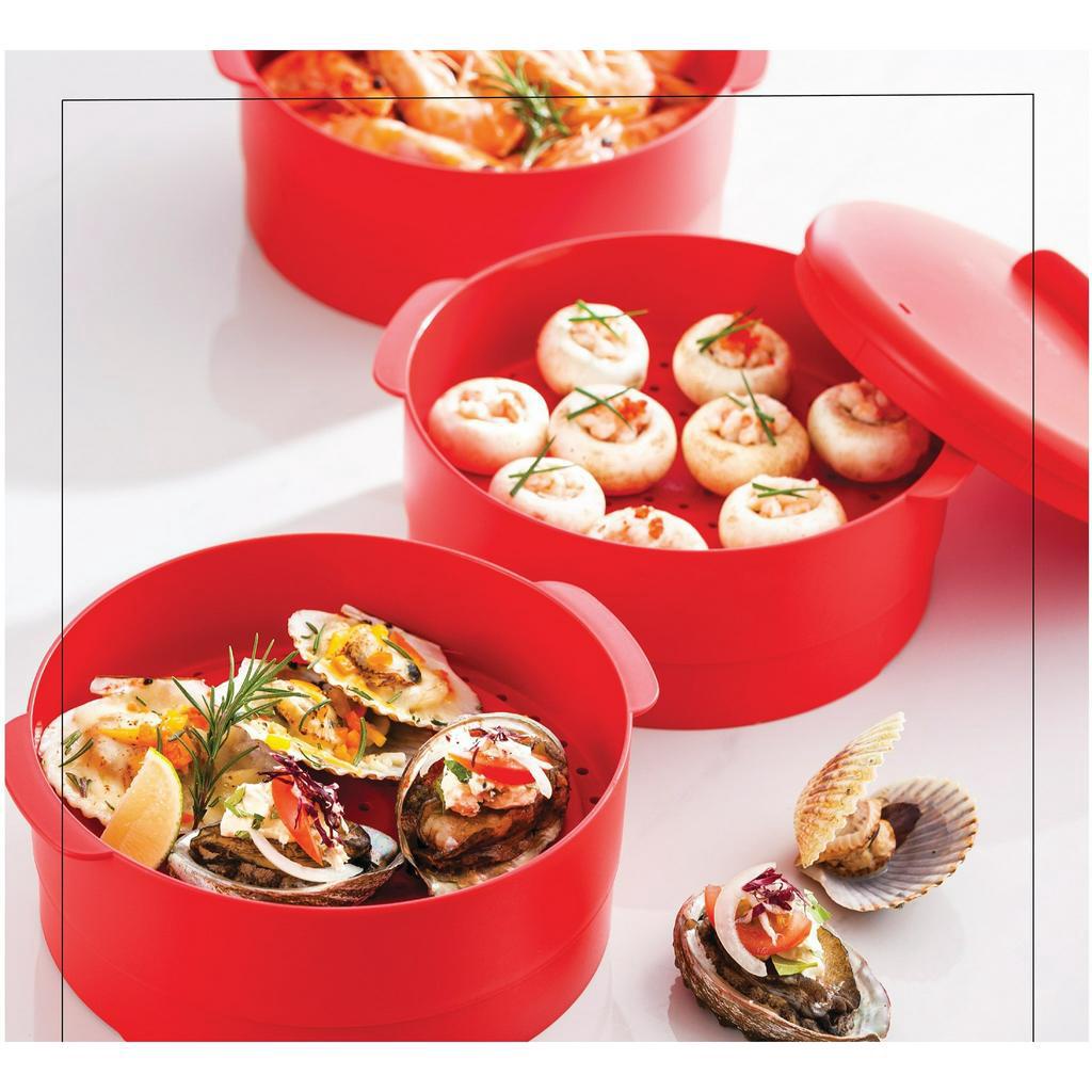 Xửng Hấp Cao Cấp Tupperware Steam It 2 Tầng - Nhựa Nguyên Sinh An Toàn Cho Sức Khỏe - Chịu Nhiệt - Tupperware Mall HCMC