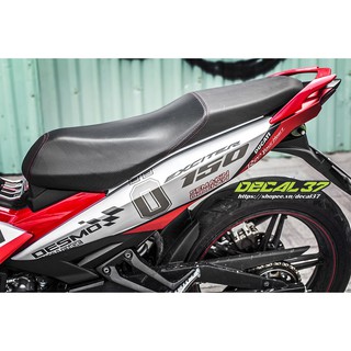 Tem Trùm Exciter 150 Ohlins trắng đỏ