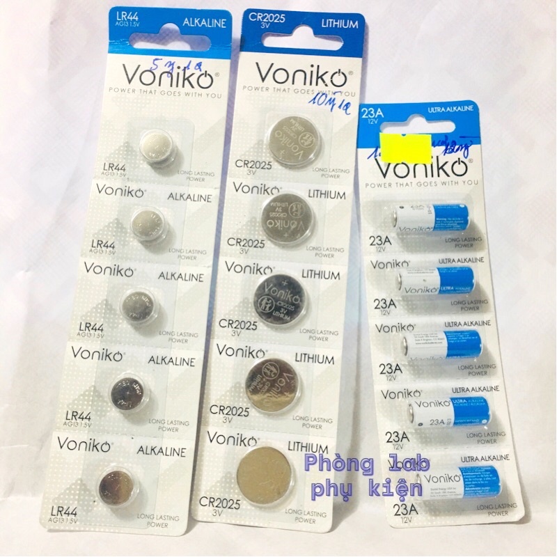 PIN VONIKO USA ALKALINE LR44/AG13 1.5V VỈ 1 VÀ 5 VIÊN