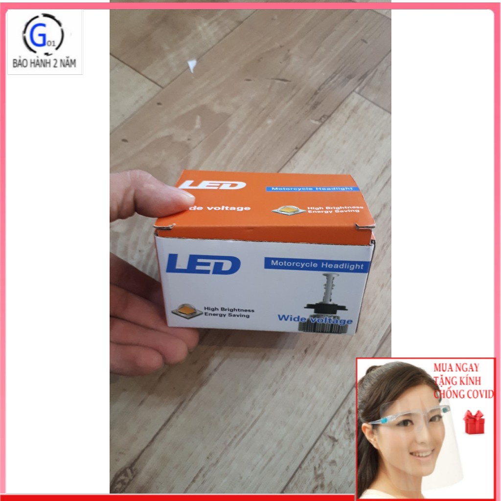 Bộ 2 Đèn pha led trợ sáng xe máy phượt L4 giá rẻ GNG ad63