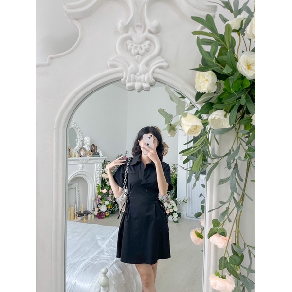 Đầm cổ Polo đan dây - L40