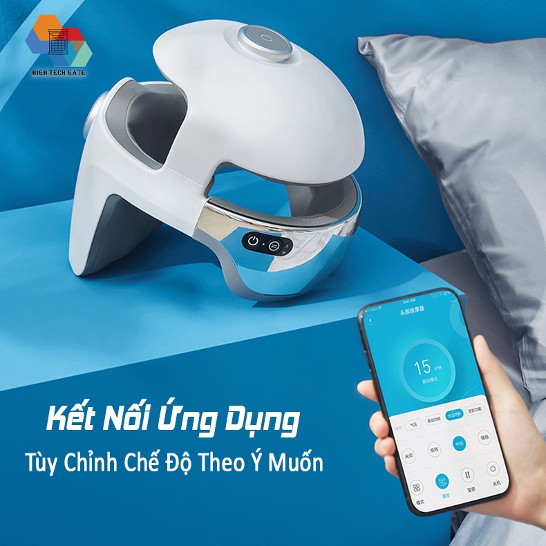 Máy massage mắt, cổ và đầu 3 trong 1 Xiaomi Momoda SX-315, kết nối App, âm nhạc bluetooth, xoa bóp túi khí, mát xa nhiệt