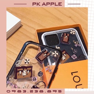 Ốp iphone - ốp lưng lv sticker túi viền đen trắng