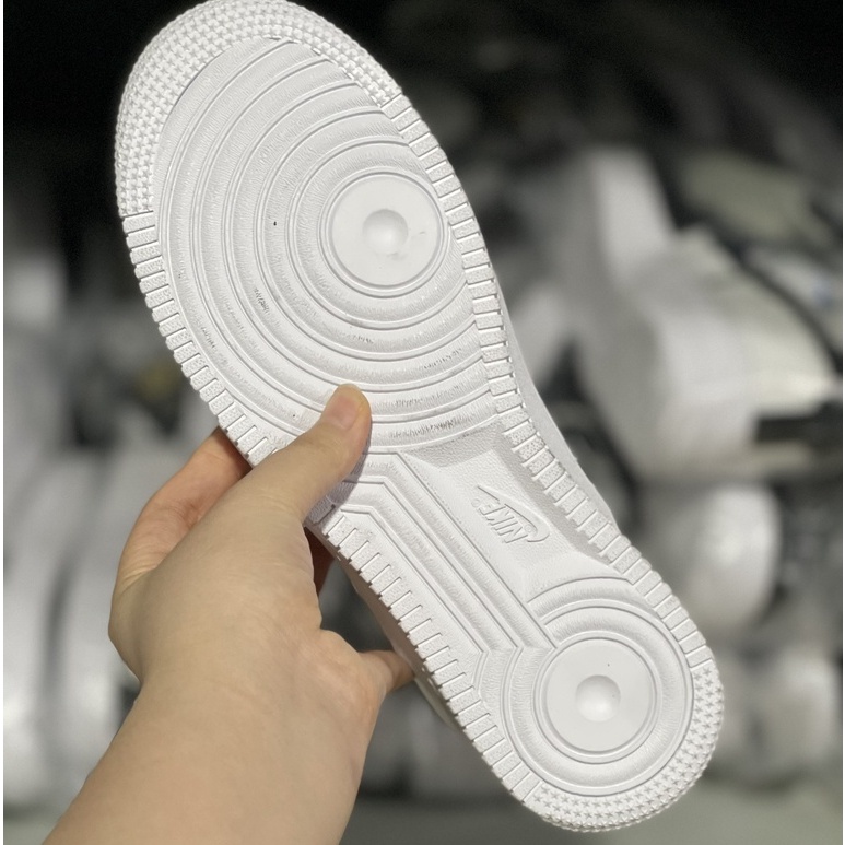 Giày Thể Thao Nam Nữ, Giày_Nike xám lông chuột Air Force 1 Hàng Đẹp da thật full hôp ,bill size 36_43