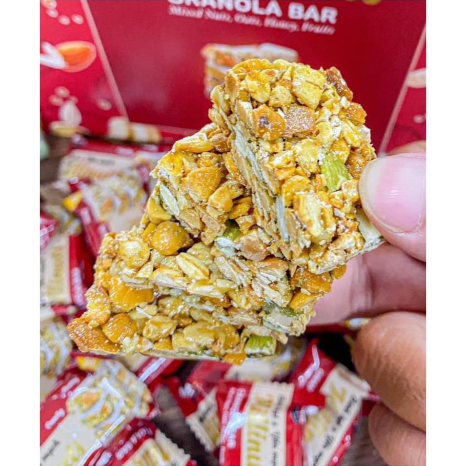 Thanh Ngũ Cốc Bánh Ăn kiêng Hạt và Yến mạch Millinnuts Granola Bar ( Hộp 360g - 36 thanh x 10g ) giảm cân, yoga healthy