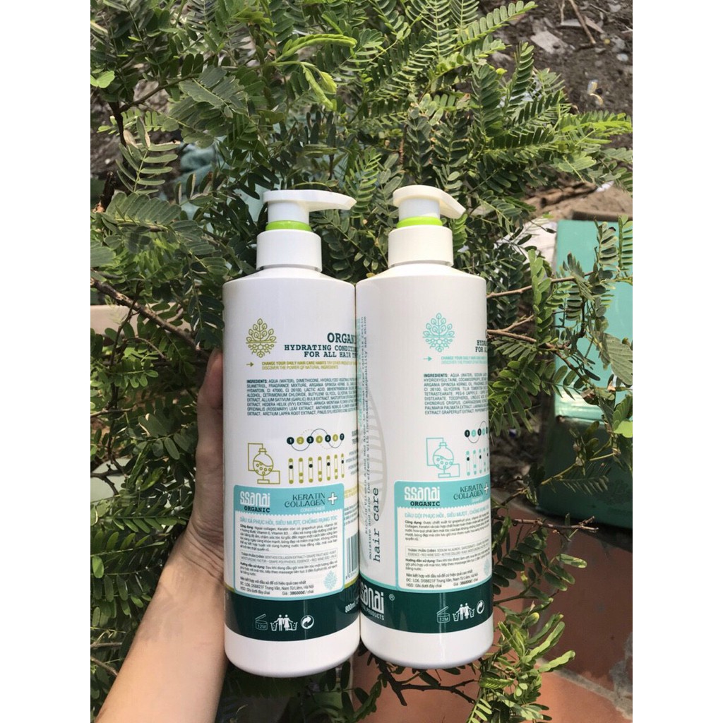 CẶP GỘI  XẢ SSANAI ORGANIC 800ml x2 - SỈLẺLONGBIÊN