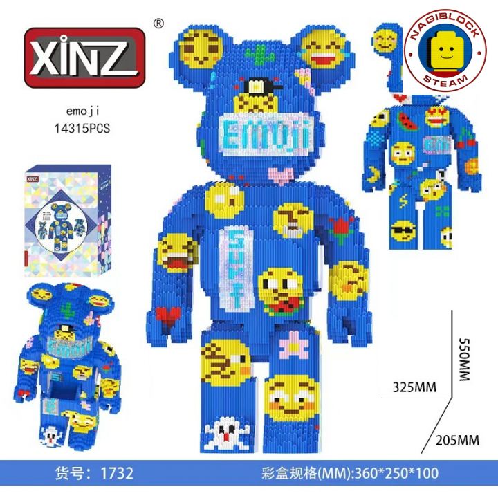 Mô hình lắp ráp gấu Bearbrick Xizai cỡ lớn làm quà tặng, trang trí decor