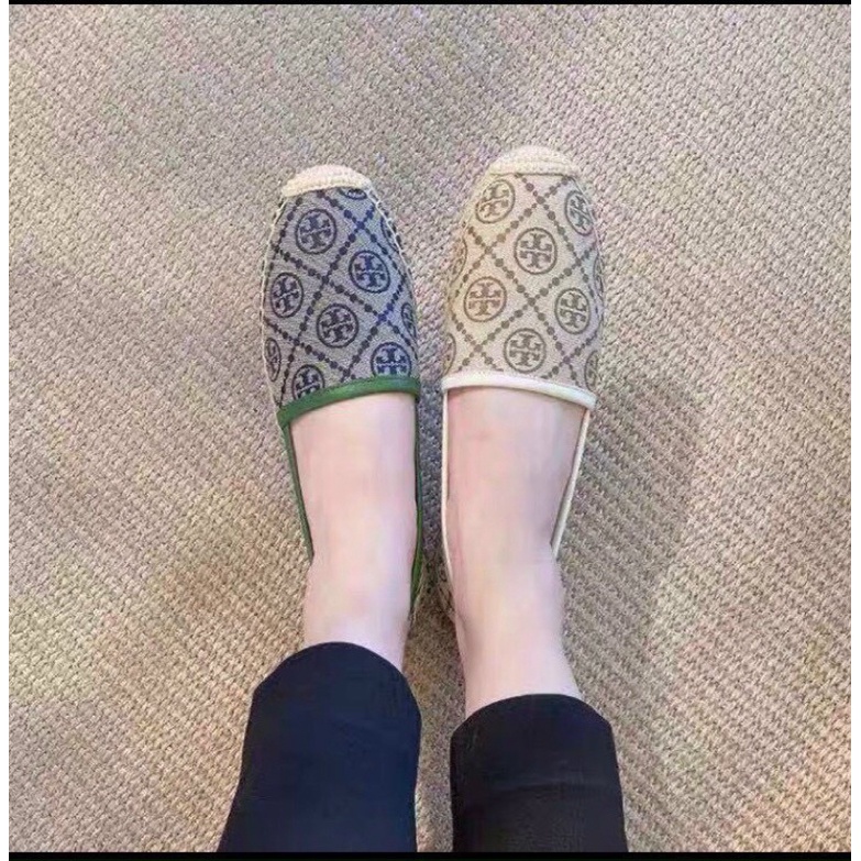 Giày Đế Cói hoa văn