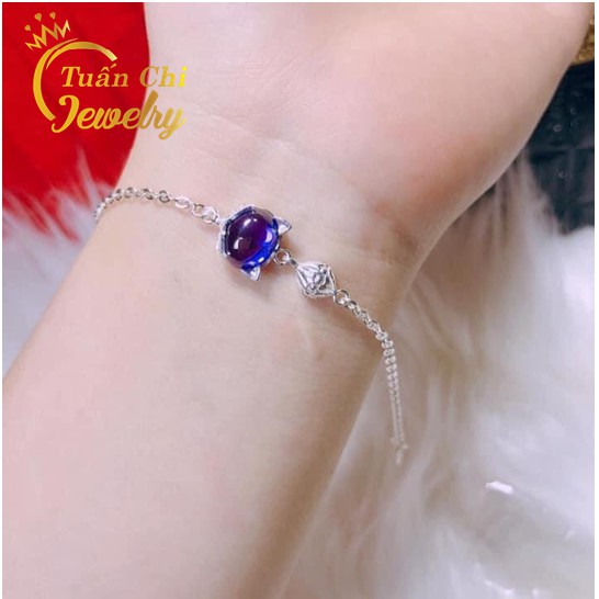 Lắc Tay Nữ  FREESHIP Vòng Tay Hồ Ly Bạc Dành Cho Nữ ,Bạc Ta Chuẩn Đẹp Kết Hợp Đá Phong Thủy Theo Mệnh