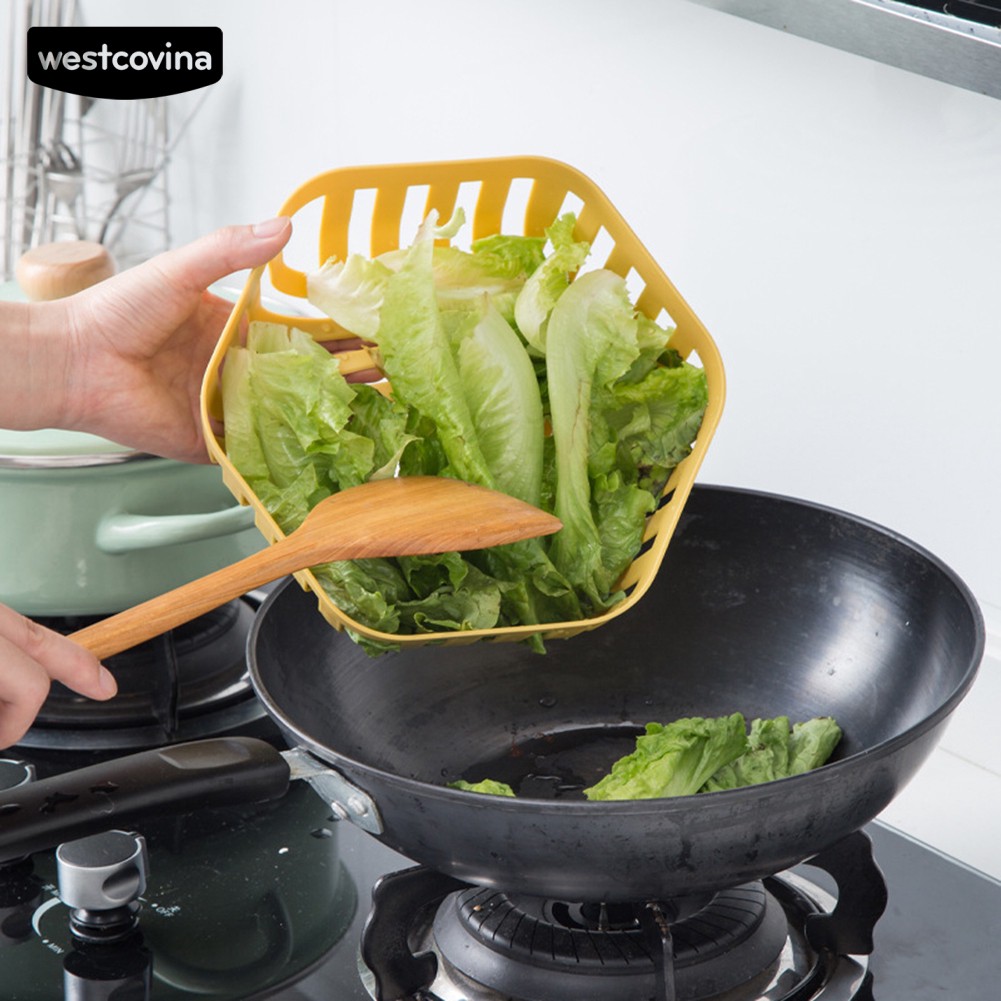 Rổ nhựa đựng rau củ quả hình lục giác có lỗ thoát nước