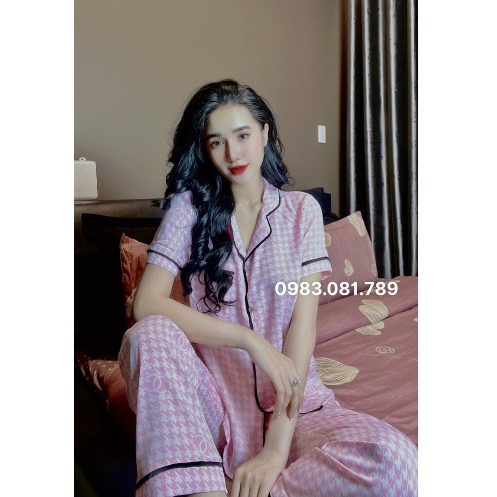 Bộ Pijama Lụa Mango - Bộ Mặc Nhà  - Bộ Lụa Mango Hình Dễ Thương