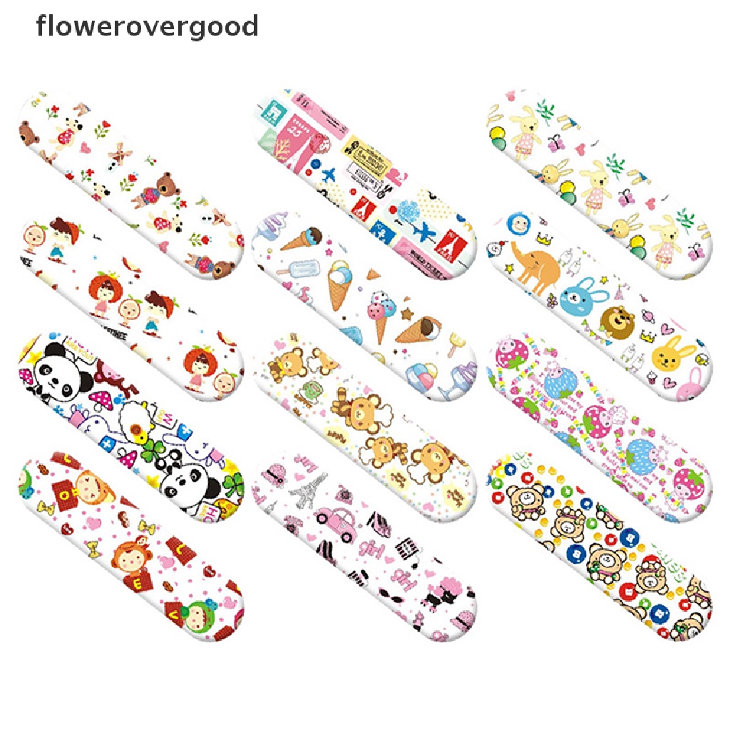 Set 120 băng keo cá nhân KUZHEN trong suốt thoáng khí họa tiết hoạt hình đáng yêu