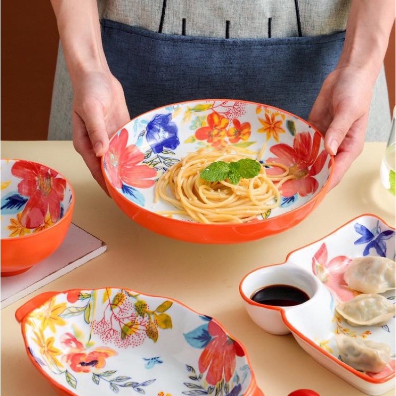 Bộ chén bát hoa cam siêu xinh