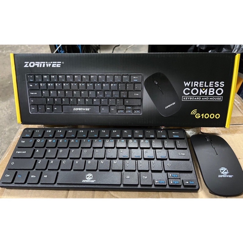 Combo bộ phím chuột mini không dây ZORNWEE G1000 lướt êm, gọn, nhẹ. Tặng kèm pin