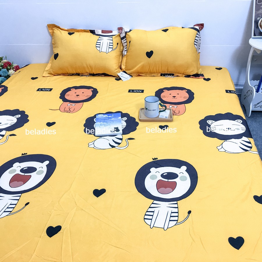 Ga giường bo chun đủ kích thước 1m2 1m6 1m8 2m2 kèm 2 vỏ gối nằm 45x65cm