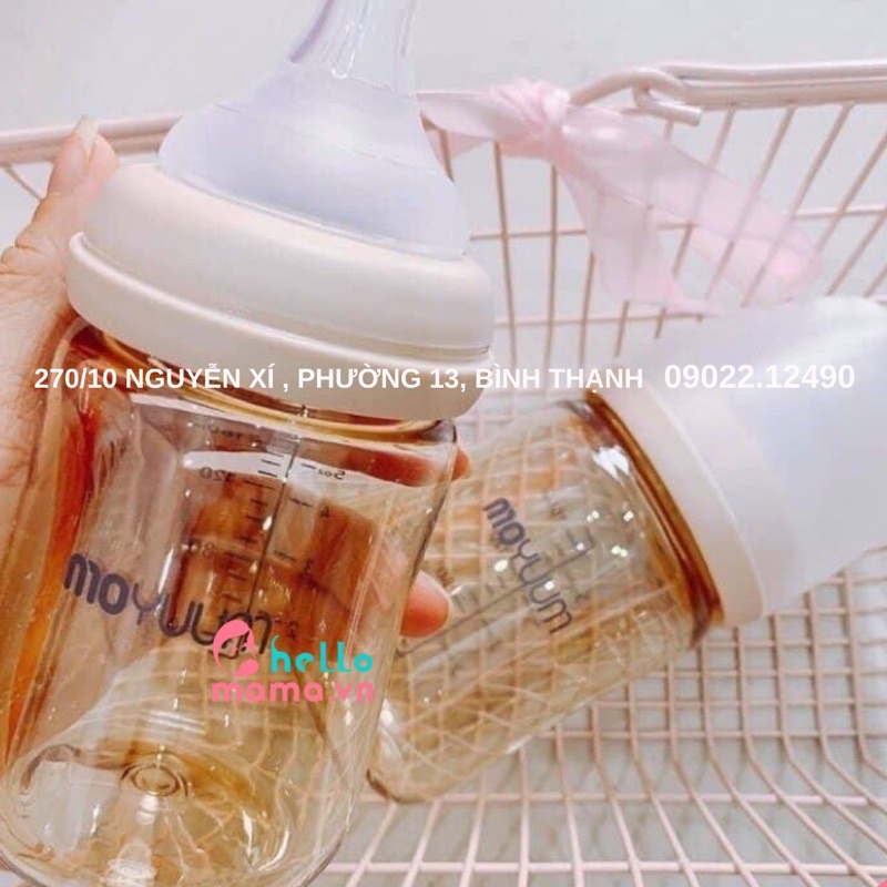 Bình sữa MOYUUM Hàn Quốc cho bé, [ Nội Địa Hàn ] có núm ti silicon, PPSU 170 &amp; 270ml