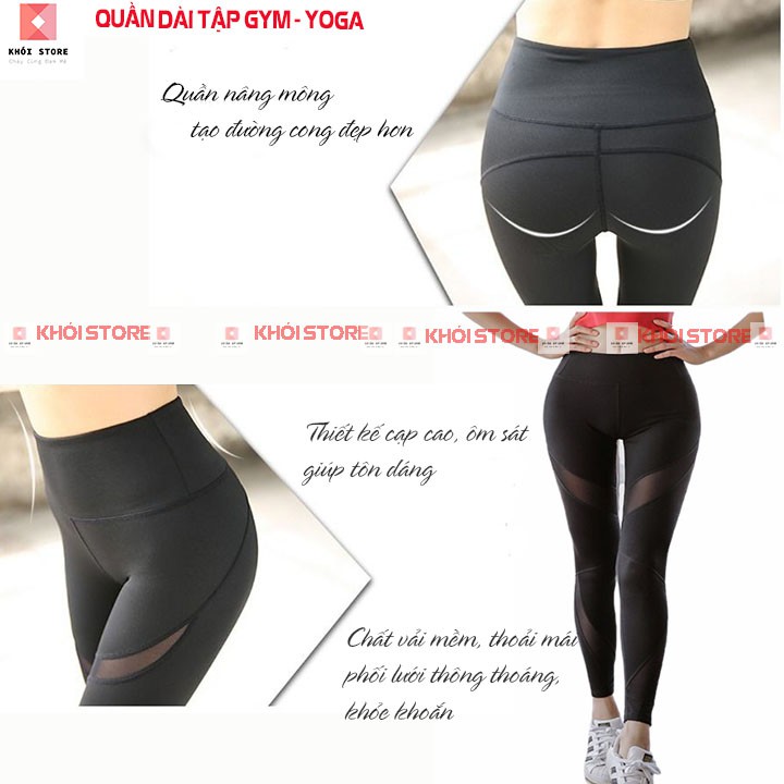 Quần legging thể thao nữ Khói Store cạp cao nâng mông - K106