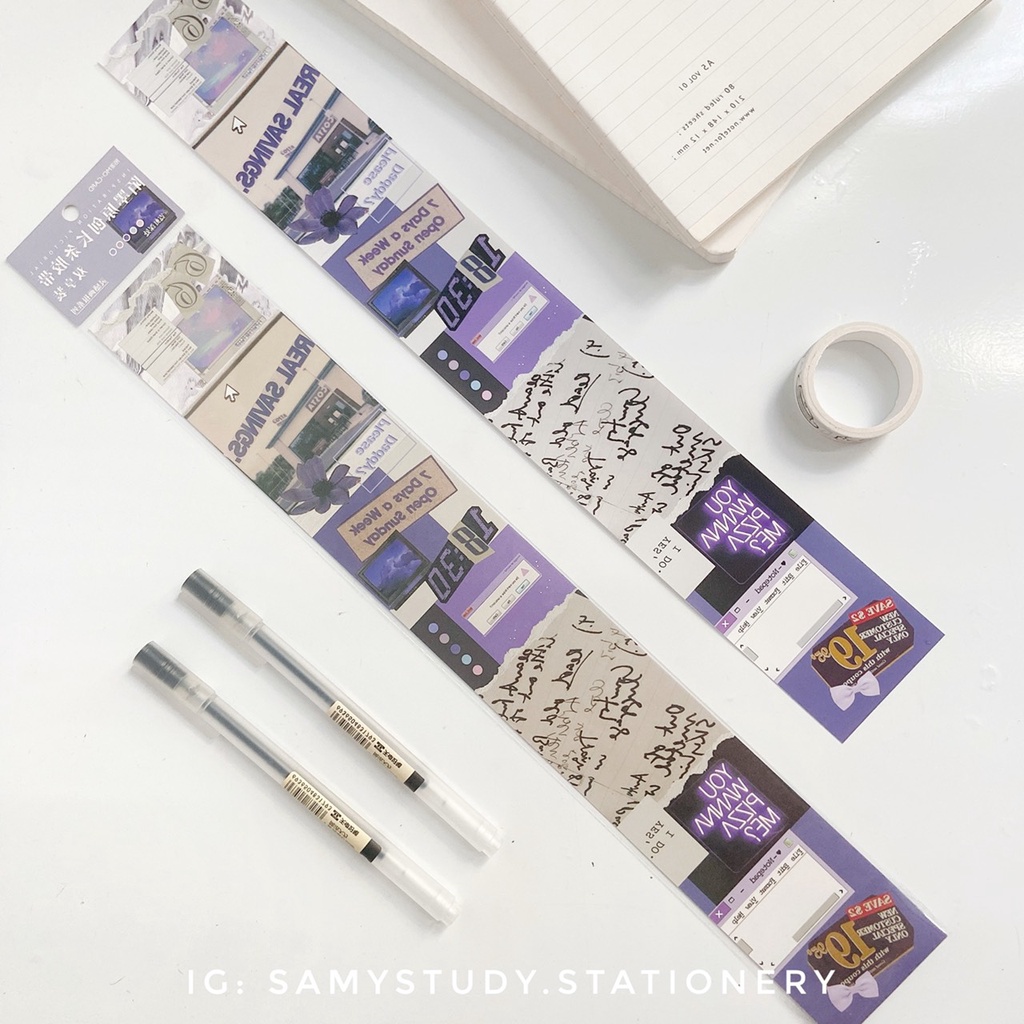 SET 2 TẤM STICKER DÂY PHONG CÁCH TRANG TRÍ SỔ TAY BULLLET JOURNAL