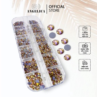 Đá nail chân lưới 16 khía heaven light amethyst đính trang trí móng angelica 844