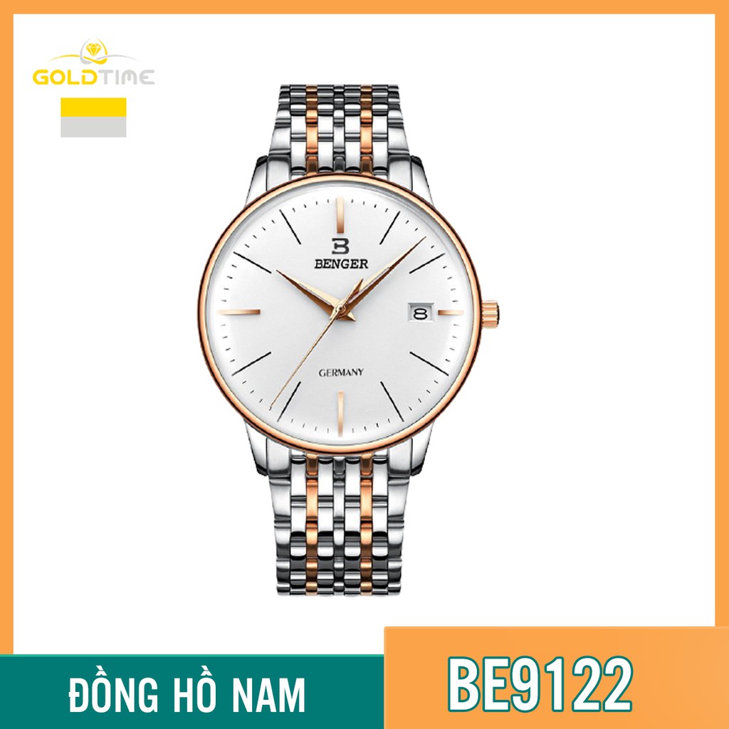 Đồng Hồ Nam BENGER BE9122 Dây Thép Không Gỉ - Hiển Thị Lịch Cao Cấp
