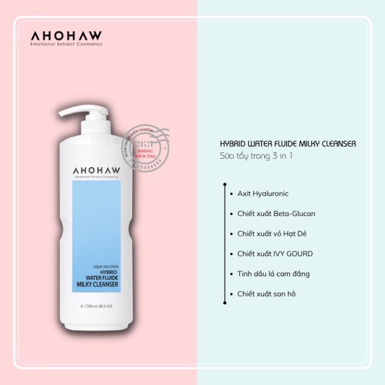 Sữa tẩy trang AHOHAW 3 in 1 HYBRID WATER MILKY CLEANSER
