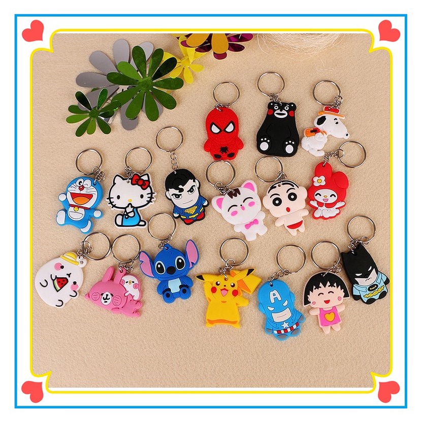 20 Móc Khóa Hoạt Hình 3D Dễ Thương