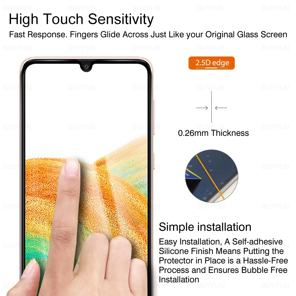 Kính Cường Lực 6 Trong 1 Bảo Vệ Camera Cho Samsung galaxy A33 5G A33 A73 A53 A23 A13 A03S A03 Core