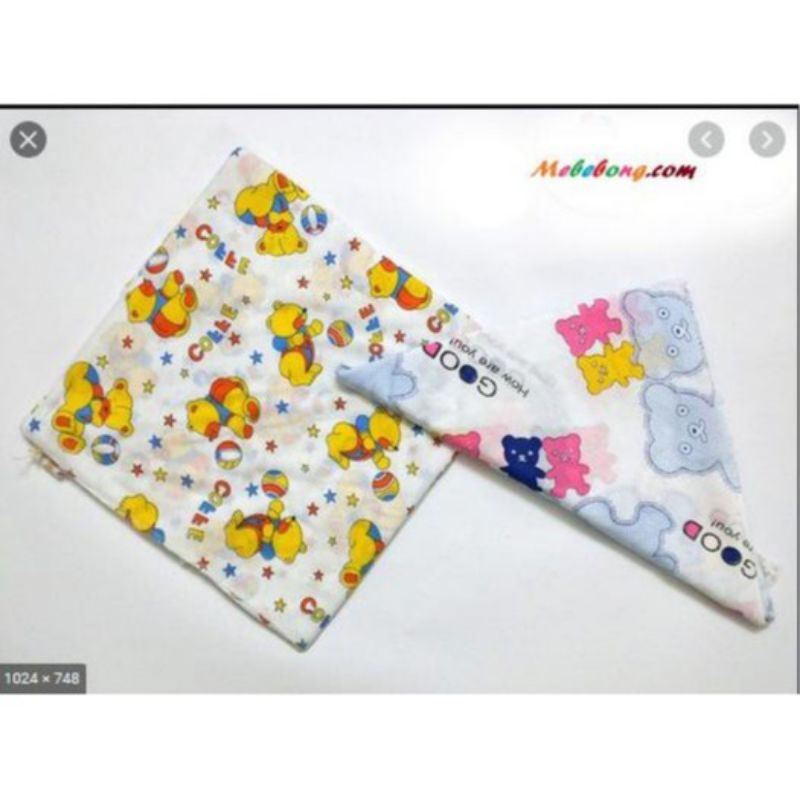 Bộ 10 Chiếc Tã Vuông Sơ Sinh Hình Gấu 70×70cm