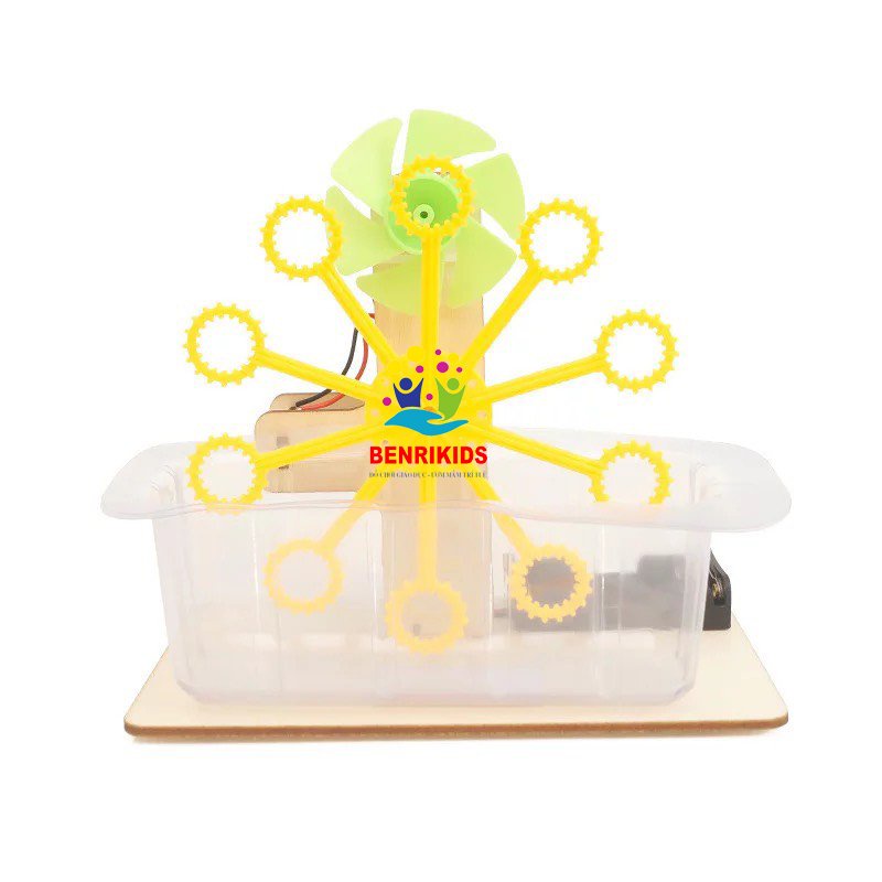 Đồ Chơi Khoa Học STEAM - Mô Hình Lắp Ráp Máy Thổi Xà Phòng Loại Lớn Benrikids