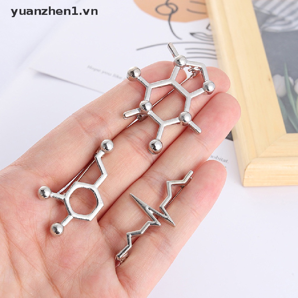 Zheng Huy Hiệu Cài Áo / Túi Xách Tráng Men Hình Cấu Trúc Hóa Học