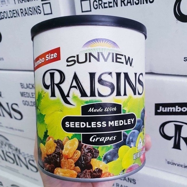 NHO KHÔ MỸ RAISIN SUNVIEW thập cẩm mix vị, 425g, hàng nhập khẩu, Ăn vặt Snackfood