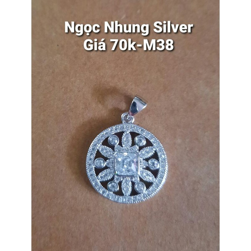 Mặt dây kiểu xi trắng-M38