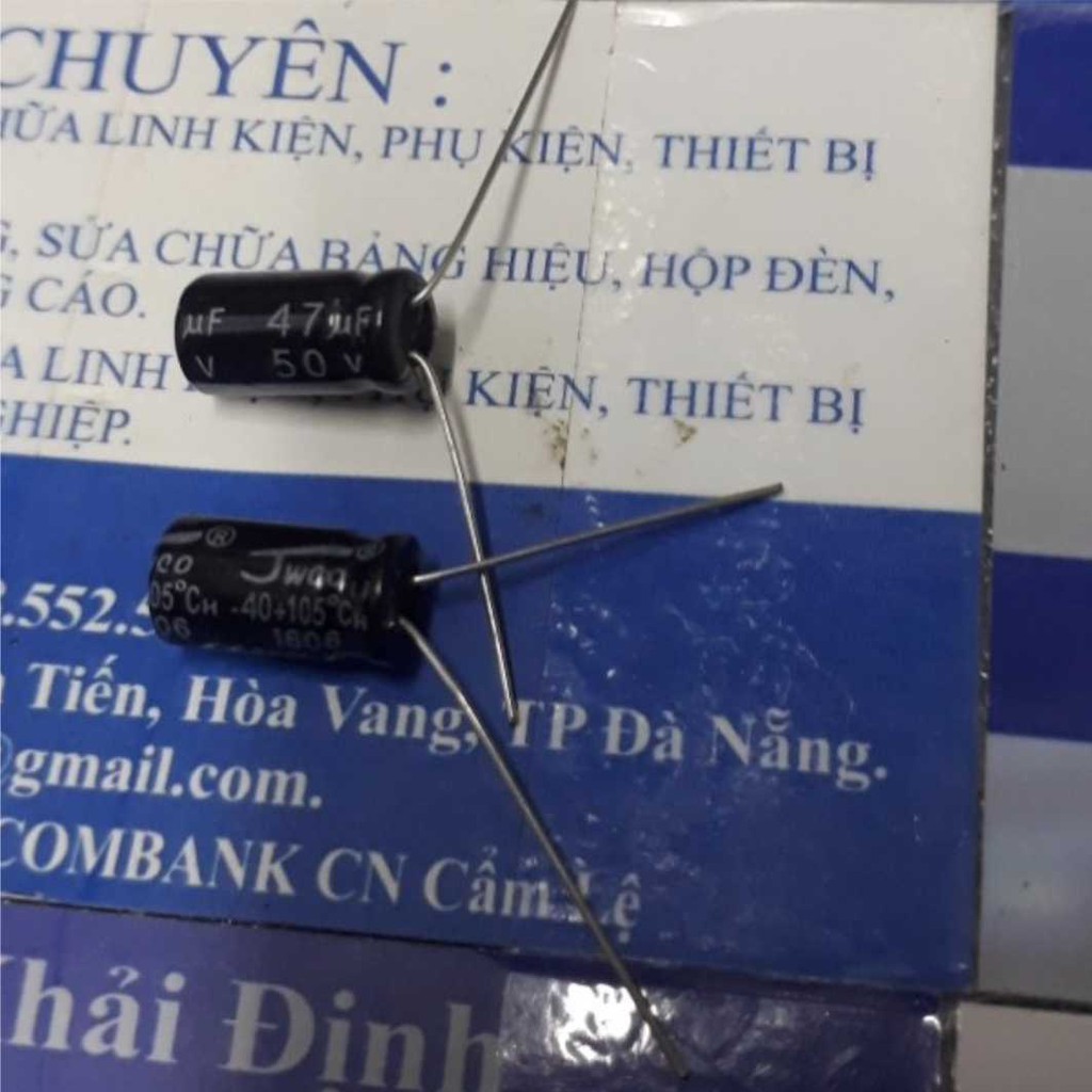 TỤ HÓA, TỤ PHÂN CỰC 47uf 50V (50 tụ) KDE1793