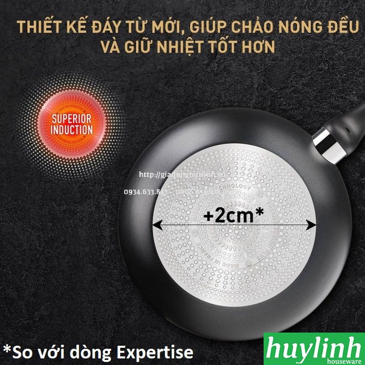 Chảo chiên đáy từ Tefal Unlimited G2550602 - 28cm - Made in Pháp