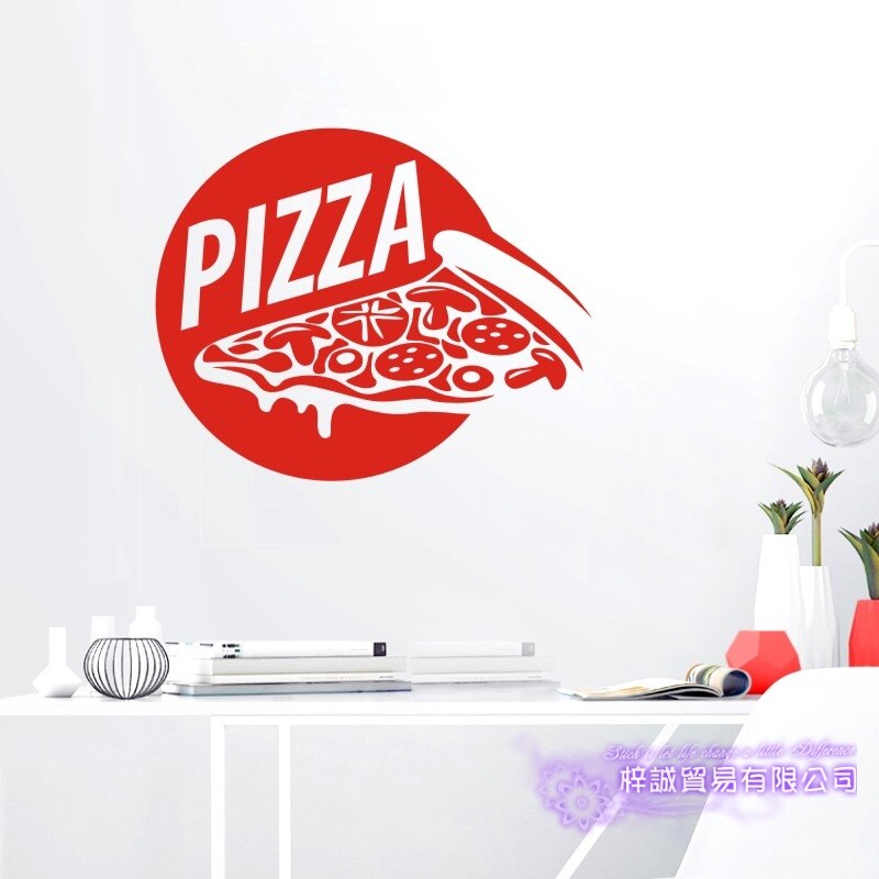 Express Pizza Miếng Dán Nhà Hàng Decal Poster Vinyl Nghệ Thuật Dán Tường Đề Can Trang Trí Bức Tranh 