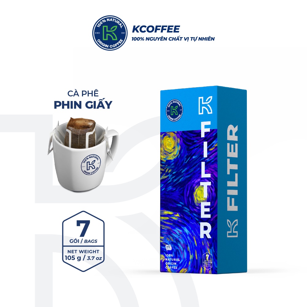 Cà phê nguyên chất xuất khẩu K Coffee hộp Hạnh Phúc 710g