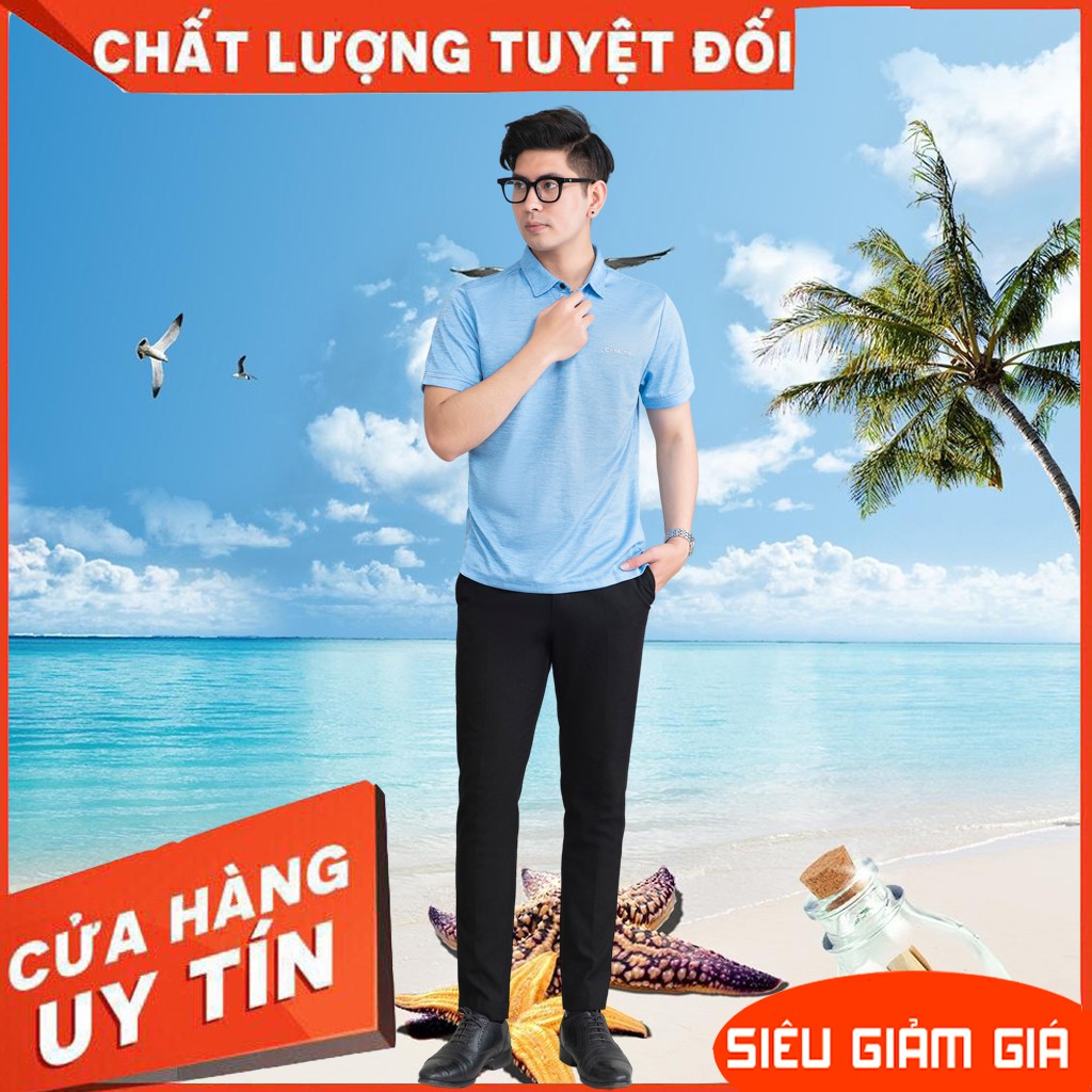 Áo thun nam tay ngắn, áo phông nam có cổ, vải mềm mịn, form regular fit P2008 Chính Hãng | BigBuy360 - bigbuy360.vn