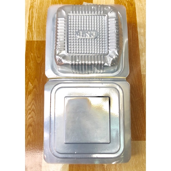 10 Hộp nhựa vuông đựng bánh 52B hộp bánh vuông hộp vuông trong đựng bánh 15x15x5cm