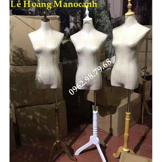 Manocanh Nữ 1 Chiếc Bán Thân, Đế Gỗ Ko Tay Hàng Nhập Khẩu