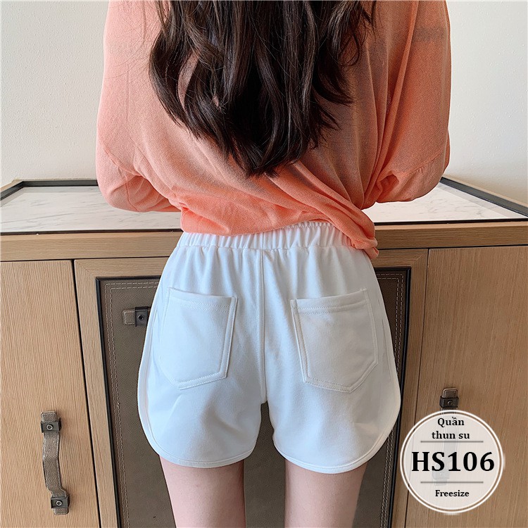 Quần bigsize nữ lưng cao thun su co giãn tốt - Quần short đùi nữ cạp cao thun - Màu Đen Trắng Đỏ Hồng Xanh Cam - HS106 | BigBuy360 - bigbuy360.vn