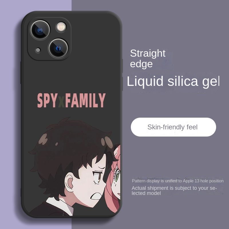 Ready stock SPY X FAMILY Anya and Damian Ốp Điện Thoại In Hoạt Hình Cho iPhone 14 13 12 11 pro promax x xs xsmax xr 7 8 plus