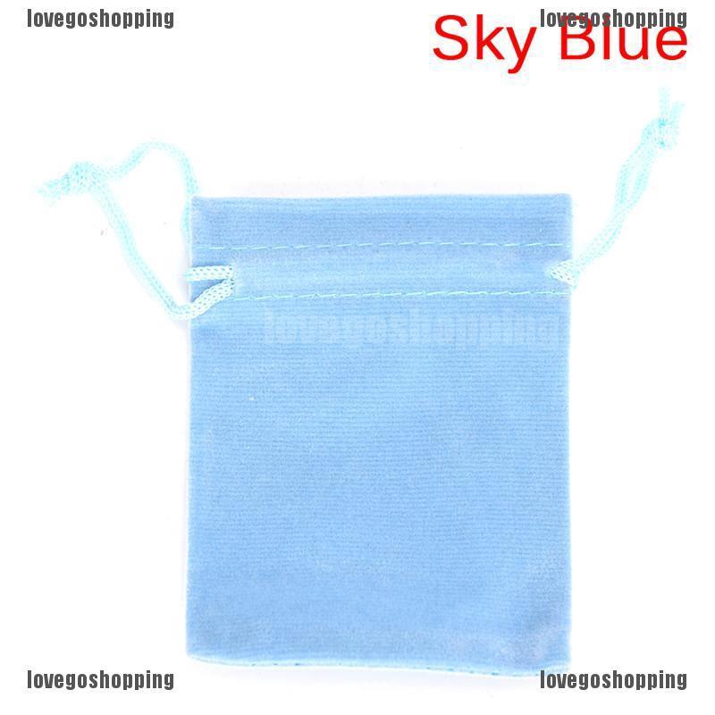 10 túi nhung dây rút 7x9cm nhiều màu dễ thương đựng quà tặng giáng sinh